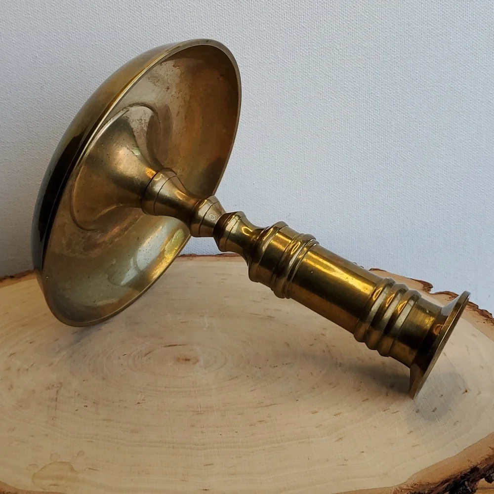 Vintage Solid Brass Chambers Maid Candleholder